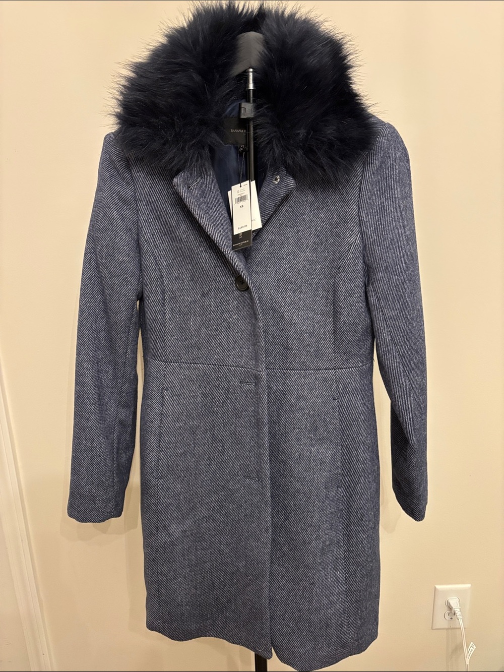 NWT Navy Pea Coat Banana Republic